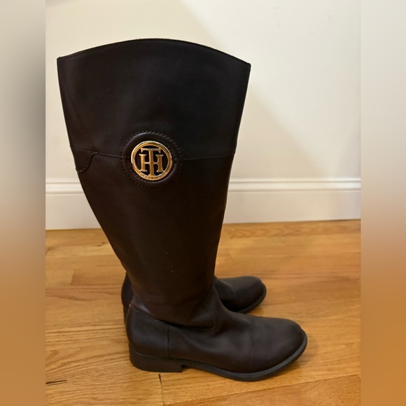 Tommy Hilfiger dark brown tall boots size 7 - Picture 5 of 10